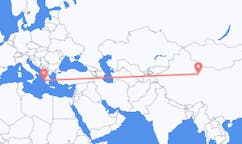 Flyrejser fra Dunhuang, Kina til Zakynthos Island, Grækenland