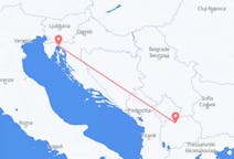 Vols de Rijeka pour Skopje