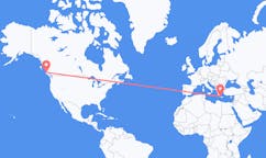 Flyreiser fra Port Hardy, Canada til Khania, Hellas
