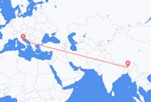 Flyreiser fra Guwahati, India til Pescara, Italia