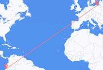 Voos do cantão de Santa Rosa, Equador para Gdańsk, Polônia