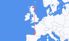 Flyg från Aberdeen, Skottland till Biarritz, Frankrike