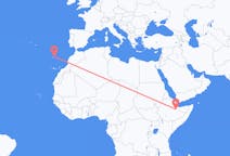 Flyg från Jijiga, Etiopien till Porto Santo, Portugal