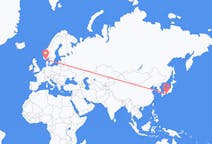 Flyrejser fra Shirahama, Japan til Kristiansand, Norge