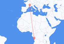 Flyrejser fra Luanda til Marseille