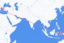 인도네시아 암본, 말루쿠에서 출발해 그리스 로도스에게(으)로 가는 항공편