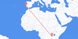 Flyg från Burundi till Portugal