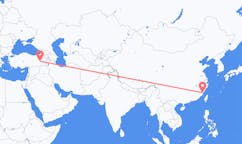 Flyg från Fuzhou, Kina till Mus, Turkiet