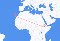Flights from Addis Ababa to Las Palmas
