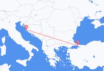 Lennot Zadarista Istanbuliin