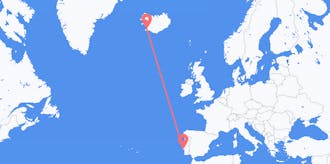 Flyreiser fra Island til Portugal