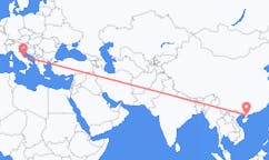 Lennot Zhanjiangista, Kiina Pescaraan, Italia