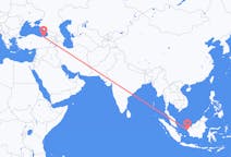 Lennot Pontianakista, Indonesia Trabzoniin, Turkki