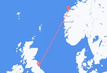 Vluchten van Ålesund, Noorwegen naar Newcastle upon Tyne, Engeland