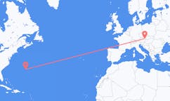 Flyreiser fra Bermuda, Storbritannia til Vienna, Østerrike