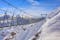 photo of Titlis Cliff Walk in Mount Titlis in the Swiss Alps in winter time.
