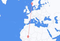 Flyrejser fra Ouagadougou til Stavanger