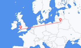 Flights from Wales to Lithuania