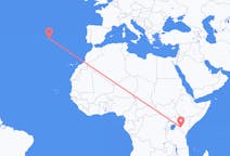 Vluchten van Nairobi naar Terceira