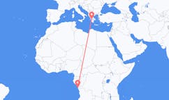 Flyrejser fra Cabinda, Angola til Patras, Grækenland