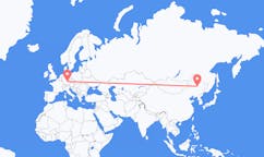 Flug frá Daqing, Kína til Nürnberg, Þýskalandi