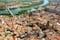 Photo of aerial view of Tudela with view of Ebro River and cathedral, Autonomous community of Navarre, Spain.