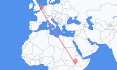Flyreiser fra Jinka, Etiopia til Lille, Frankrike