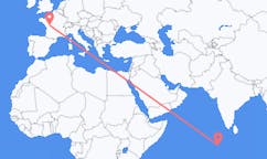 Flyreiser fra Kooddoo, Maldivene til Poitiers, Frankrike
