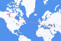 Flyrejser fra Yellowknife, Canada til Mardin, Tyrkiet