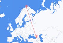 Flyrejser fra Kutaisi, Georgien til Lakselv, Norge