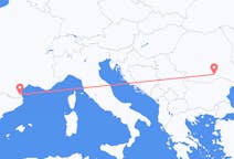Lennot Bukarestista, Romania Perpignaniin, Ranska
