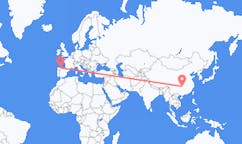Flyrejser fra Zhangjiajie til Santiago del Monte