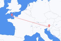 Flights from Ljubljana to Guernsey