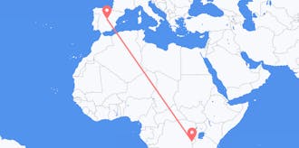 Flyreiser fra Burundi til Spania