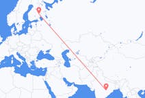 Flyreiser fra Raipur, India til Joensuu, Finland