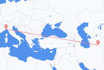 Flyrejser fra Asjkhabad til Genova