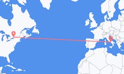 Flyrejser fra Kingston, Canada til Napoli, Italien