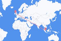Lennot Tanjung Pinangilta, Indonesia Belfastiin, Pohjois-Irlanti