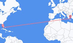 Lennot Key Westistä, Yhdysvallat Parikiaan, Kreikka