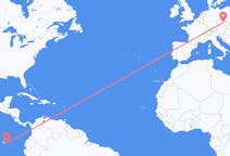 Flyg från San Cristóbal, Ecuador till Pardubice, Tjeckien