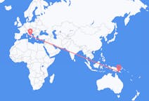 Flyrejser fra Port Moresby til Napoli