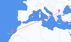 Flyreiser fra Lanzarote, til Plovdiv