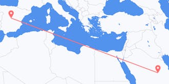 Flyrejser fra Saudi-Arabien til Spanien