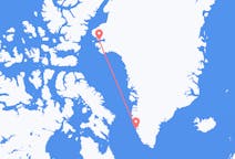 グリーンランドのヌークから、グリーンランドのカーナークまでのフライト