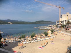 Photo of aerial view of Neum seaside resort on the Adriatic Sea, is the only coastal access in Bosnia and Herzegovina.