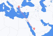 Voli da Al-Bāha, Arabia Saudita a Lemnos, Grecia