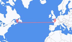Flyreiser fra Sydney i Nova Scotia, Canada til Poitiers, Frankrike