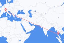 Flyrejser fra Ko Samui, Thailand til Torino, Italien