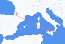 Loty z Pau, Francja do Palermo, Włochy
