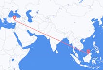 Lennot Labuanista, Malesia Nevşehiriin, Turkki